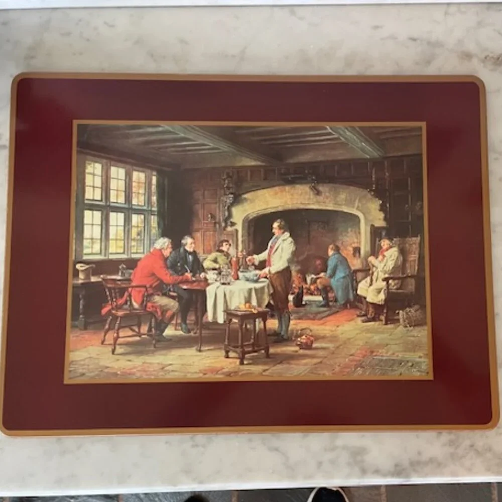 PIMPERNEL The Landlord's Brew Cork Back Vintage Placemats/Hot Mats (2)